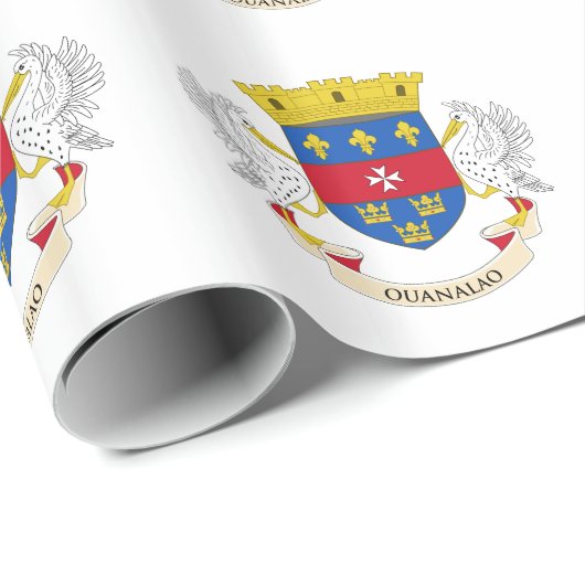 Papier Cadeau Drapeau Saint-Barthélemy (Coin rond)