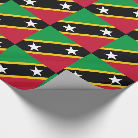 Papier Cadeau Drapeau Saint-Kitts-et-Nevis (Coin)