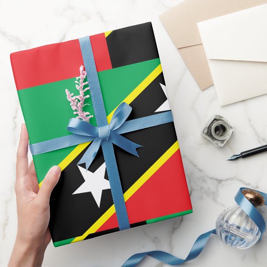 Papier Cadeau Drapeau Saint-Kitts-Et-Nevis