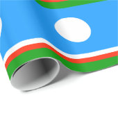 Papier Cadeau Drapeau Sakha (Coin rond)