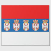 Papier Cadeau Drapeau serbe (Plat)