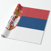 Papier Cadeau Drapeau serbe (Déroulé)