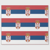 Papier Cadeau Drapeau Serbie (Plat)