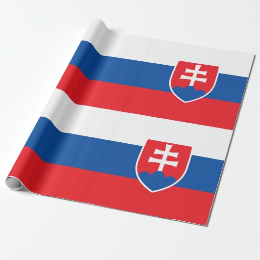 Papier Cadeau Drapeau Slovaquie (Déroulé)