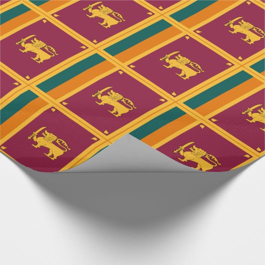 Papier Cadeau Drapeau Sri Lanka (Coin)