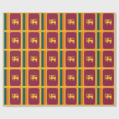 Papier Cadeau Drapeau Sri Lanka (Plat)