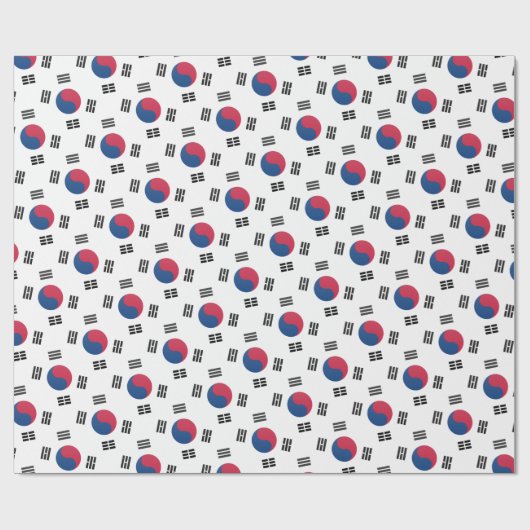 Papier Cadeau Drapeau sud-coréen (Plat)