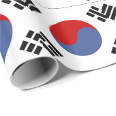 Papier Cadeau Drapeau sud-coréen (Coin rond)