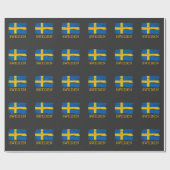 Papier Cadeau Drapeau Suède (Plat)