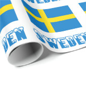 Papier Cadeau Drapeau suédois (Coin rond)