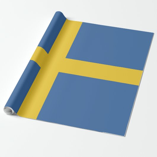 Papier Cadeau Drapeau suédois (Déroulé)