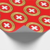 Papier Cadeau Drapeau Suisse (Coin)