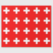 Papier Cadeau Drapeau Suisse (Plat)