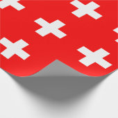 Papier Cadeau Drapeau Suisse (Coin)