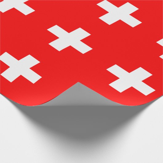 Papier Cadeau Drapeau Suisse (Coin)