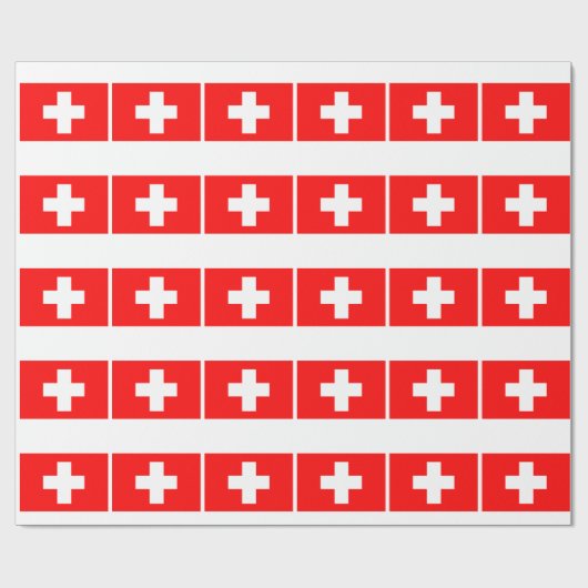 Papier Cadeau Drapeau suisse (Plat)