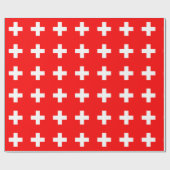 Papier Cadeau Drapeau Suisse (Plat)