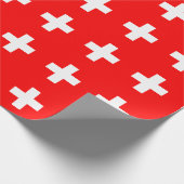 Papier Cadeau Drapeau Suisse (Coin)