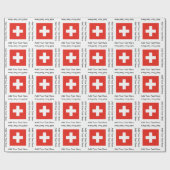 Papier Cadeau Drapeau suisse (Plat)