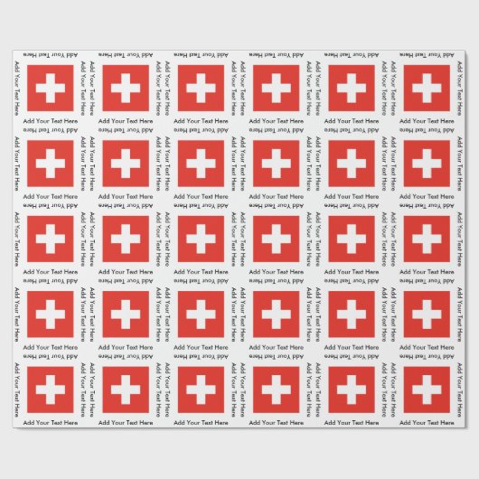 Papier Cadeau Drapeau suisse (Plat)