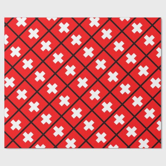 Papier Cadeau Drapeau suisse (Plat)