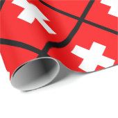 Papier Cadeau Drapeau suisse (Coin rond)