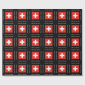Papier Cadeau Drapeau suisse (Plat)