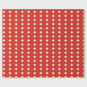Papier Cadeau Drapeau suisse papier d'enveloppement (Plat)