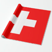 Papier Cadeau Drapeau suisse (Suisse) (Déroulé)