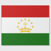 Papier Cadeau Drapeau Tadjikistan (Plat)