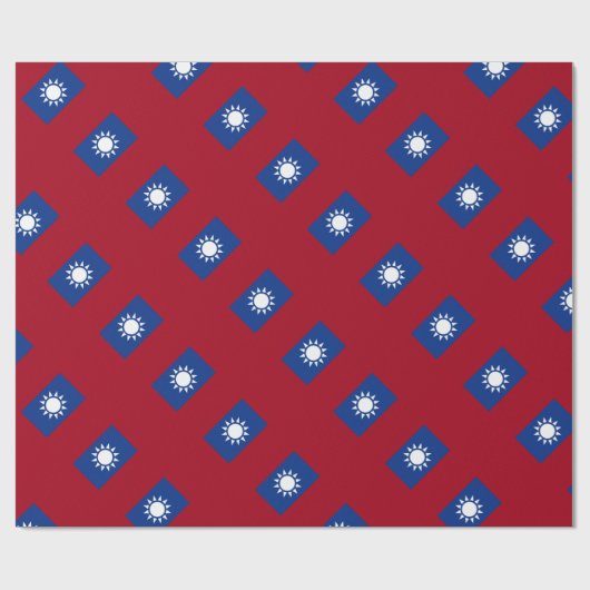 Papier Cadeau Drapeau taïwanais (Plat)