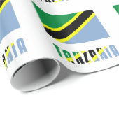 Papier Cadeau Drapeau tanzanien (Coin rond)