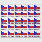Papier Cadeau Drapeau tchèque et drapeau de la République tchèqu (Plat)