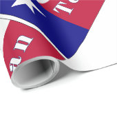 Papier Cadeau Drapeau texan natif de 1ère génération (Coin rond)