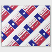 Papier Cadeau Drapeau texan natif de 1ère génération (Plat)