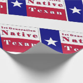 Papier Cadeau Drapeau texan natif de 1ère génération (Coin)