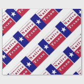Papier Cadeau Drapeau texan natif de 7e génération (Plat)