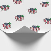 Papier Cadeau Drapeau Trèfle Vintage St. Patrick (Coin)