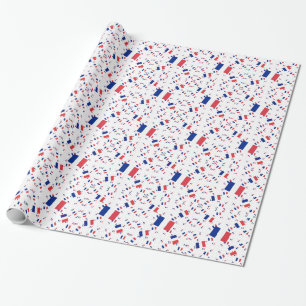 Papier Cadeau Drapeau tricolore français en plusieurs couches de