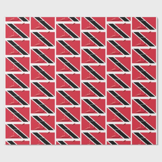 Papier Cadeau DRAPEAU TRINIDAD avec plan (Plat)
