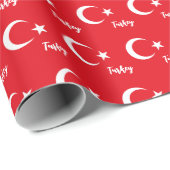 Papier Cadeau Drapeau turc, Drapeau turc patriotique (Coin rond)