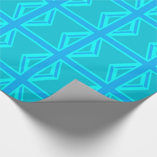 Papier Cadeau Drapeau Turquoise Union Jack (Coin)
