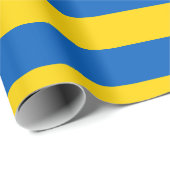 Papier Cadeau Drapeau Ukraine (Coin rond)