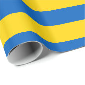 Papier Cadeau Drapeau Ukraine (Coin rond)