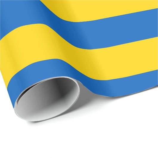 Papier Cadeau Drapeau Ukraine (Coin rond)