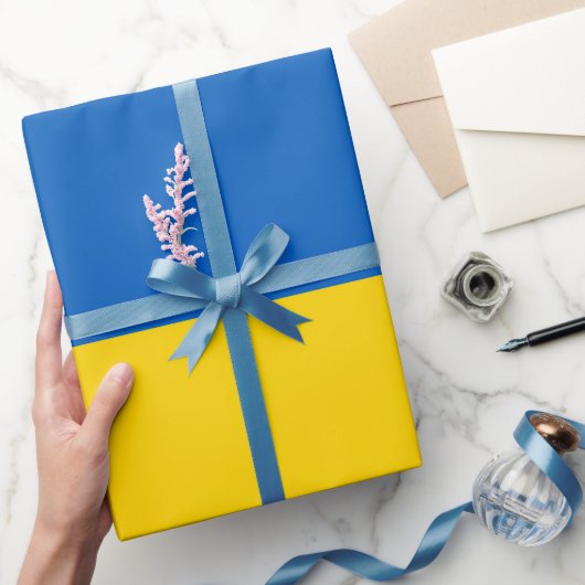 Papier Cadeau Drapeau ukrainien & anniversaire ukrainien, mariag (Cadeaux)