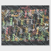 Papier Cadeau Drapeau Union Jack noir (Plat)