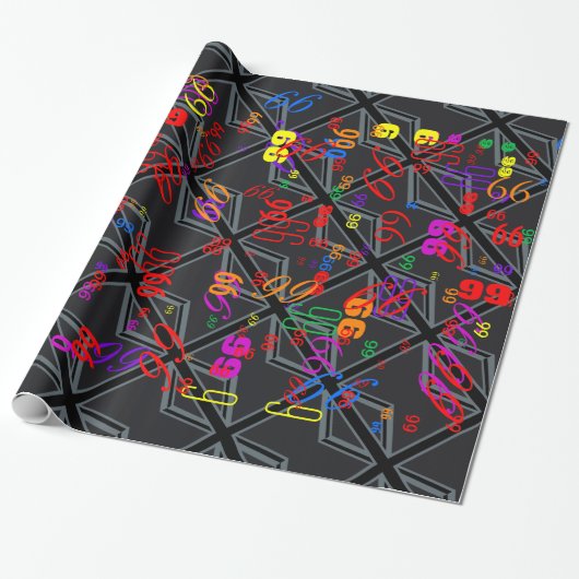 Papier Cadeau Drapeau Union Jack noir (Déroulé)