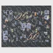 Papier Cadeau Drapeau Union Jack noir (Plat)