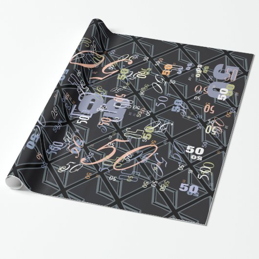 Papier Cadeau Drapeau Union Jack noir (Déroulé)